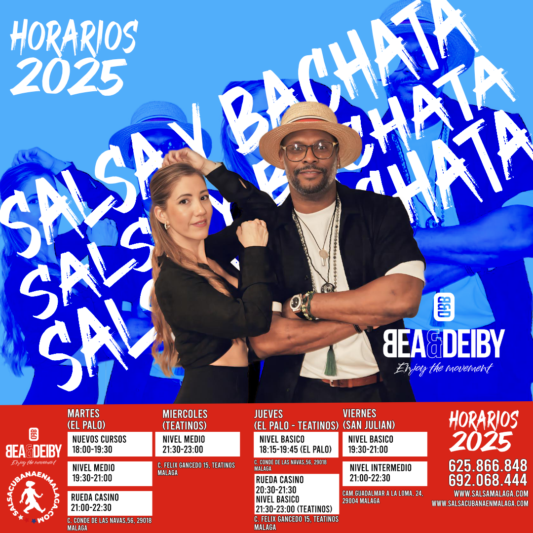 Horarios de clases de salsa cubana en Málaga 2023/2024